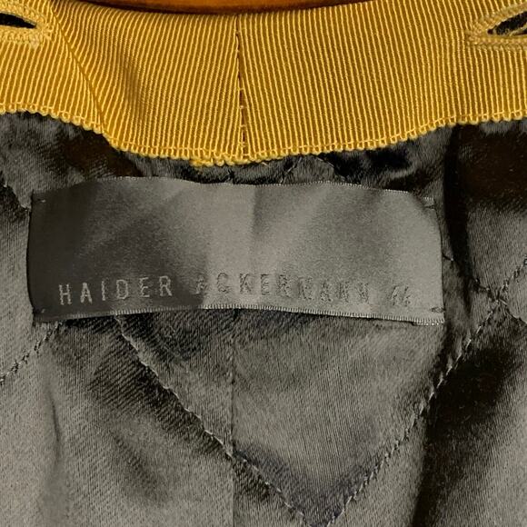 HAIDER ACKERMANN Size 44 Gold Velvet Rayon Blend Zip Up Blouson Jacket - Picture 5 of 8